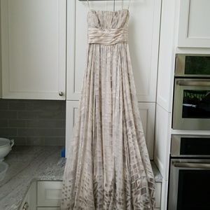 BCBG strapless silk gown